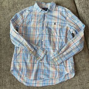 🍎3 for $10!🍎 Ralph Lauren Polo Boys Button Shirt Sz 14/16 Large L/S